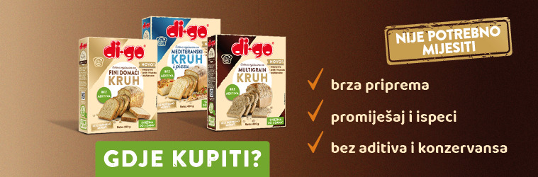 vizual di-go gotove mješavine na kojoj se nalaze tri vrste kruha