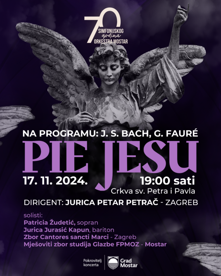 Simfonijski orkestar Mostar svoju 70. obljetnicu postojanja nastavlja koncertom naslova PIE JESU