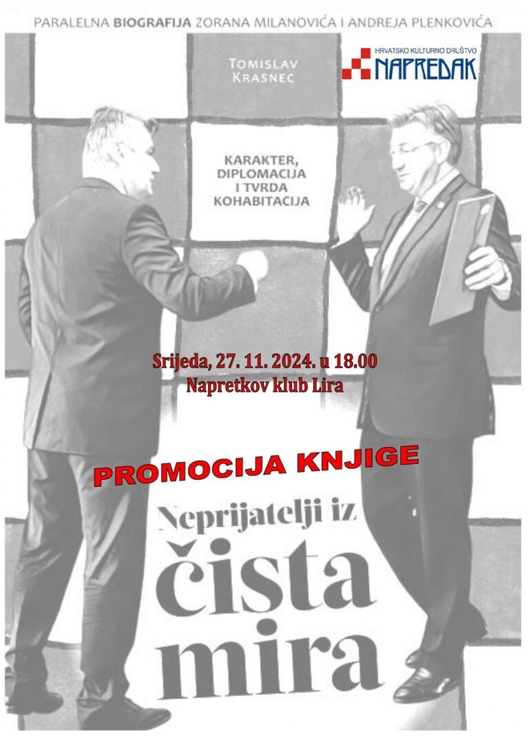 Sarajevo: Predstavljanje knjige “Neprijatelji iz čista mira” autora Tomislava Krasneca