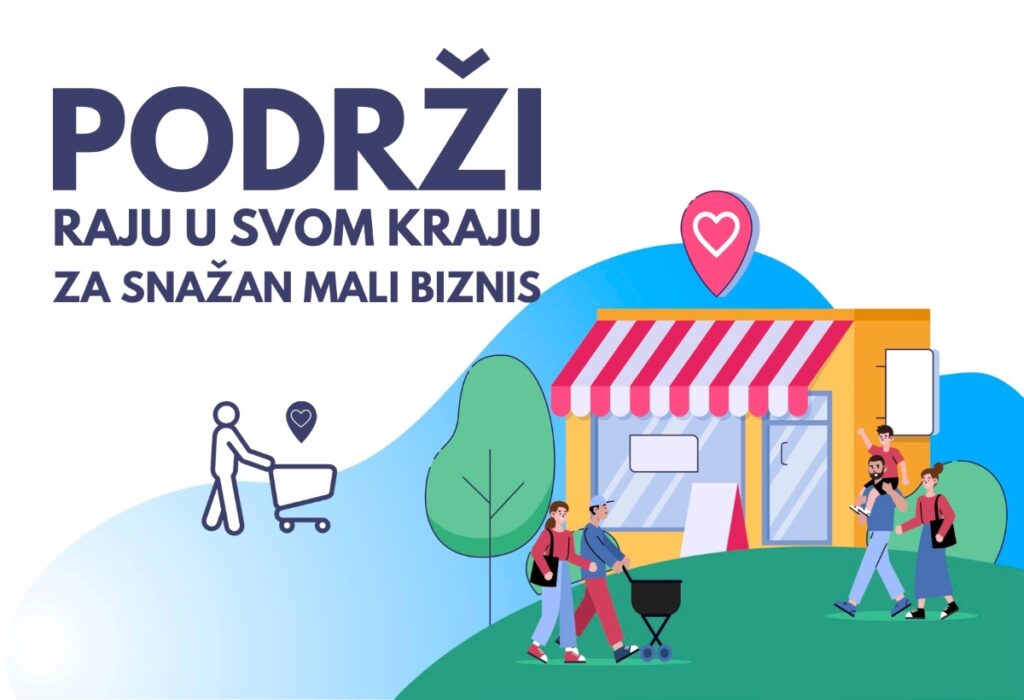 Logo kampanje „Podrži raju u svom kraju, za snažan mali biznis“