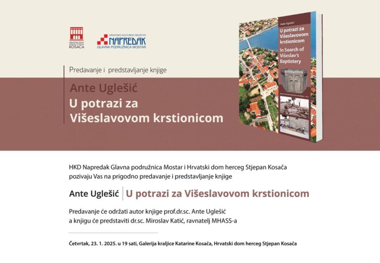 Mostar: Predstavljanje knjige i predavanje prof. dr. sc. Ante Uglešića