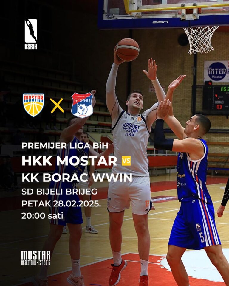 Poziv na utakmicu – HKK Mostar dočekuje Borac