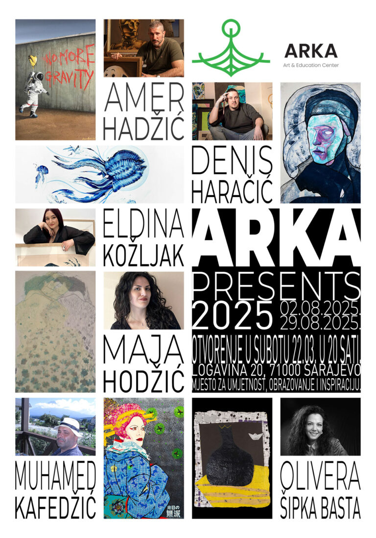 Izložba “Arka Presents 2025” donosi pregled slikarstva i grafike suvremenih umjetnika iz BiH, članova udruženja ARKA