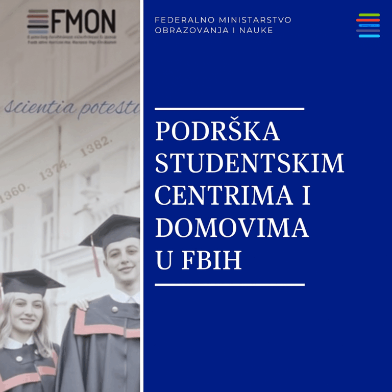 FMON: Ponovo uspostavljen program podrške studentskim centrima i domovima u Federaciji BiH