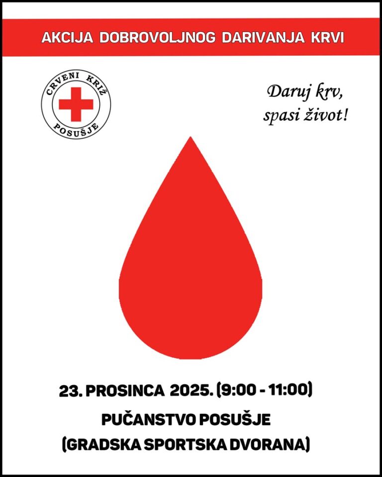 Akcija darivanja krvi za pučanstvo Posušja